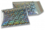 Envelopes almofadados de plástico metalizado ECO - prateado holográfico 180 x 250 mm | Envelopesonline.pt