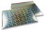 Envelopes almofadados de plástico metalizado ECO - prateado holográfico 320 x 425 mm | Envelopesonline.pt