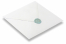 Selos de cera - Flor-de-lis azul claro em envelope | Envelopesonline.pt