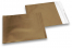 Envelopes coloridos de película metalizada mate - Bronze 165 x 165 mm | Envelopesonline.pt