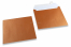 Envelopes madrepérola coloridos cobre - 155 x 155 mm | Envelopesonline.pt