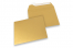 Envelopes de papel coloridos - Dourado metalizado, 160 x 160 mm | Envelopesonline.pt