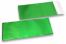Envelopes coloridos de película metalizada mate - Verde 110 x 220 mm | Envelopesonline.pt