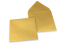 Envelopes de cartões de felicitações coloridos - Dourado metalizado, 155 x 155 mm | Envelopesonline.pt