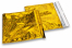 Envelopes de folha metalizada coloridos - Dourado holográfico 165 x 165 mm | Envelopesonline.pt
