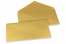  Envelopes de cartões de felicitações coloridos - Dourado metalizado, 110 x 220 mm | Envelopesonline.pt