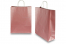 Sacos de papel com alças torcidas - cor-de-rosa metalizado, 320 x 120 x 410 mm, 100 gr | Envelopesonline.pt