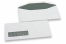 Envelopes com janela, branco, 114 x 229 mm (C5/6), janela à esquerda 30 x 100 mm, posição da janela 15 mm do esquerda e 20 mm do baixo, 80 gramas, fecho com goma | Envelopesonline.pt