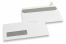 Envelopes com janela, branco, 110 x 220 mm (EA5/6), janela à esquerda 30 x 100 mm, posição da janela 15 mm do esquerda e 20 mm do baixo, 80 gramas, fecho autocolante | Envelopesonline.pt