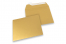 Envelopes de papel coloridos - Dourado metalizado, 160 x 160 mm | Envelopesonline.pt