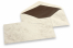 Envelopes marmorizados - 96 x 181 mm, marmorizado castanho, forro castanho | Envelopesonline.pt