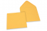  Envelopes de cartões de felicitações coloridos - Amarelo dourado, 155 x 155 mm | Envelopesonline.pt