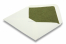 Envelopes brancos marfim forrados - forro verde | Envelopesonline.pt