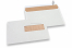 Envelopes com janela branco sujo, 156 x 220 mm (EA5), janela à direita 40 x 110 mm, posição da janela 15 mm do direita e 66 mm do baixo, 90 gsm, aprox. 7 g por unidade  | Envelopesonline.pt