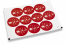 Selos para envelopes de Natal - Trenó vermelho | Envelopesonline.pt