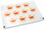 Selos para envelope de nascimento - carrinho de bebé vermelho | Envelopesonline.pt