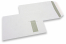 Envelopes com janela, branco, 229 x 324 mm (C4), janela à direita 40 x 110 mm, posição da janela 20 mm do direita e 60 mm do cima, 120 gramas, fecho com goma, peso unit. aprox. 20 g. | Envelopesonline.pt