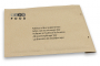 Envelopes de bolhas castanhos de papel de erva - exemplo com impressão na frente