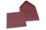 Envelopes de cartões de felicitações coloridos - Vermelho burgundy, 155 x 155 mm | Envelopesonline.pt