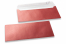 Envelopes madrepérola coloridos vermelho - 110 x 220 mm | Envelopesonline.pt