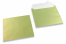 Envelopes madrepérola coloridos verde lima - 155 x 155 mm | Envelopesonline.pt