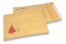 Envelopes de bolhas de Natal castanhos - Árvore de Natal vermelho | Envelopesonline.pt