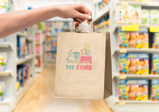 Sacos de papel com alças torcidas | Envelopesonline.pt