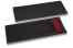 Sacos porta-talheres preto com incição + vermelho guardanapos | Envelopesonline.pt