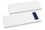 Sacos porta-talheres branco sem incição + azul guardanapos | Envelopesonline.pt