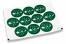 Selos para envelopes de Natal - Trenó verde | Envelopesonline.pt