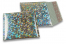 Envelopes almofadados de plástico metalizado ECO - prateado holográfico 165 x 165 mm | Envelopesonline.pt