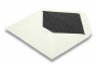 Envelopes brancos marfim forrados - forro preto