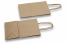 Sacos de papel com alças torcidas - castanho listrado, 140 x 80 x 210 mm, 90 gr | Envelopesonline.pt