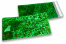 Envelopes coloridos de folha metalizada - Verde holográfico 114 x 229 mm | Envelopesonline.pt