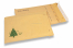 Envelopes de bolhas de Natal castanhos - Árvore de Natal verde | Envelopesonline.pt