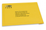 Envelopes de papel de bolhas coloridos - exemplo com impressão na frente