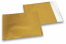 Envelopes coloridos de película metalizada mate - Dourado 165 x 165 mm | Envelopesonline.pt