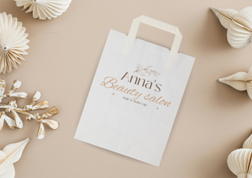 Sacos de papel com alças dobradas | Envelopesonline.pt