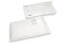 Envelopes almofadados brancos com janela - 225 x 340 mm, janela à esquerda 55 x 90 mm, posição da janela 15 mm do esquerda e 70 mm do cima | Envelopesonline.pt