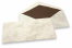 Envelopes marmorizados - 110 x 220 mm, marmorizado castanho, forro castanho | Envelopesonline.pt