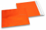 Envelope colorido de película metalizada mate - Cor de laranja 165 x 165 mm | Envelopesonline.pt