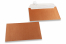 Envelopes madrepérola coloridos cobre - 114 x 162 mm | Envelopesonline.pt