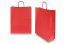 Sacos de papel com alças torcidas - vermelho fogo, 320 x 120 x 410 mm, 100 gr | Envelopesonline.pt