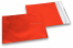 Envelope colorido de película metalizada mate - Vermelho 165 x 165 mm | Envelopesonline.pt