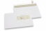 Envelopes para impressora a laser, 162 x 229 mm (C5), janela à direita 40 x 110 mm, posição da janela 15 mm do direita e 72 mm do baixo, peso unit. aprox. 7 g.  | Envelopesonline.pt