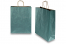 Sacos de papel com alças torcidas - azul petróleo metalizado, 320 x 120 x 410 mm, 100 gr | Envelopesonline.pt