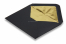 Envelopes pretos forrados - forro dourado | Envelopesonline.pt