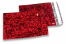 Envelopes coloridos de folha metalizada - Vermelho holográfico 114 x 162 mm | Envelopesonline.pt