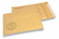 Envelopes de bolhas de Natal castanhos - Boneco de neve verde | Envelopesonline.pt