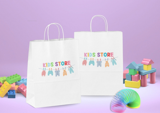 Sacos de papel com alças torcidas | Envelopesonline.pt